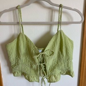 Green tank with ties - Size: L